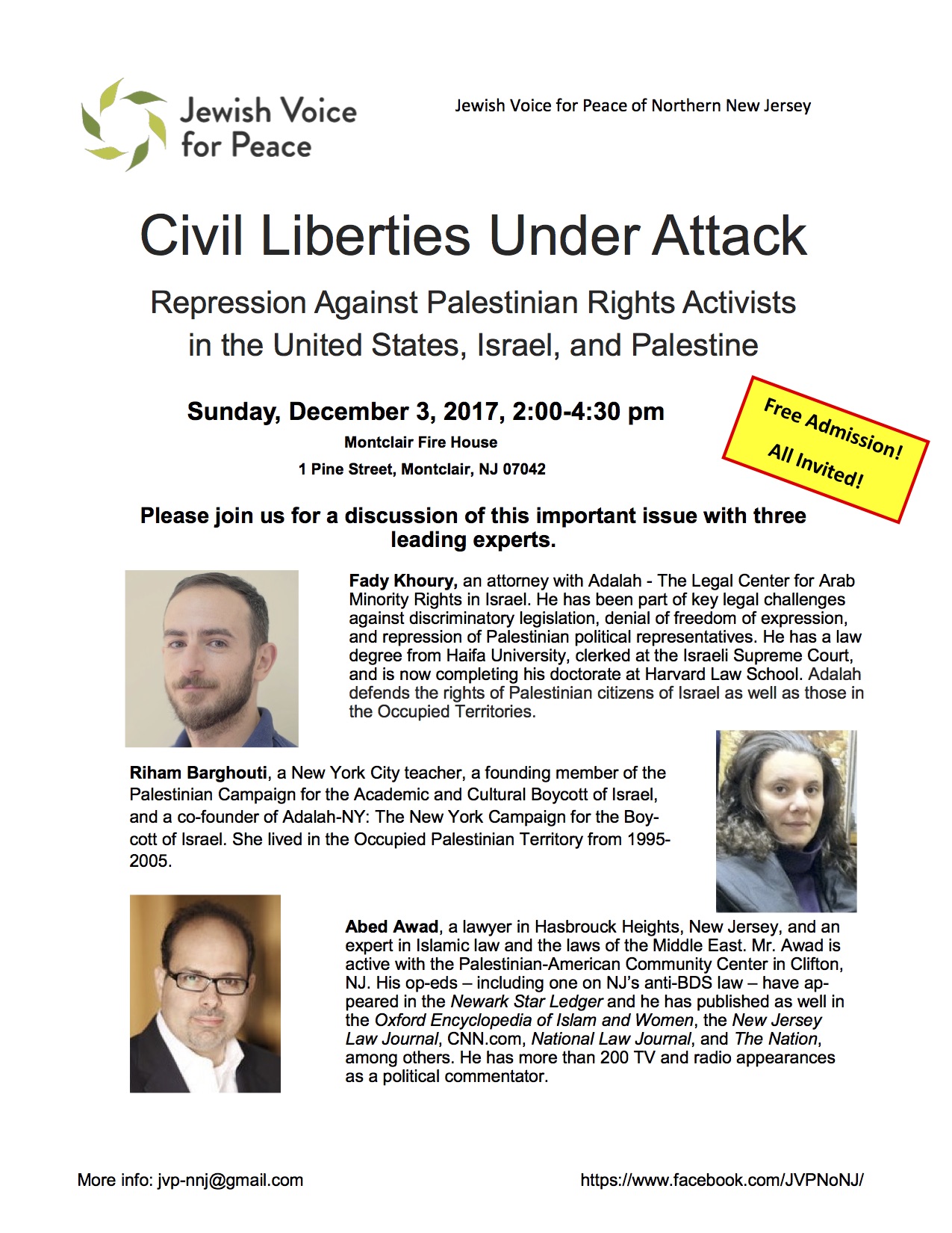 flyer, panel discussion, September 2017