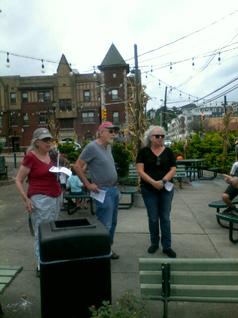 NNJ JVP members in conversation with out-of-photo customer